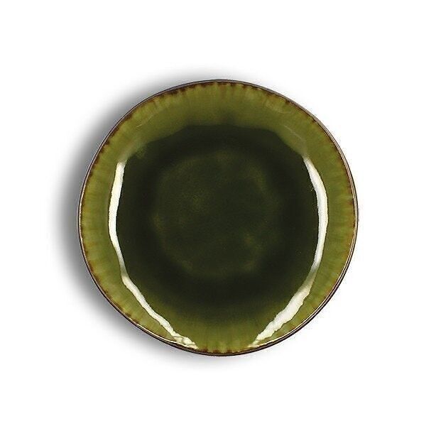 Assiette plate 20,5cm en grès vert