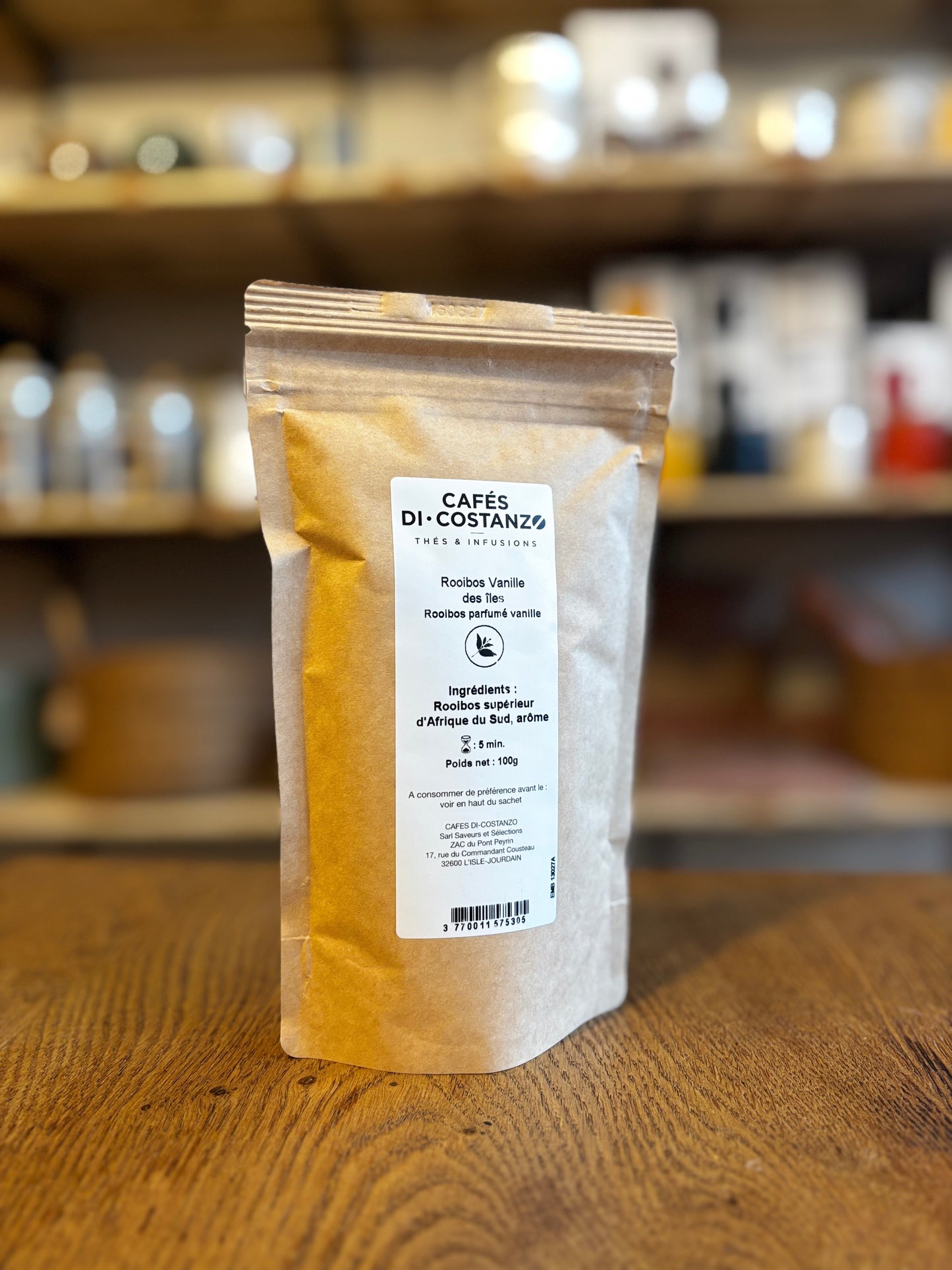 Infusion rooibos vanille des îles 100g en vrac - DI COSTANZO