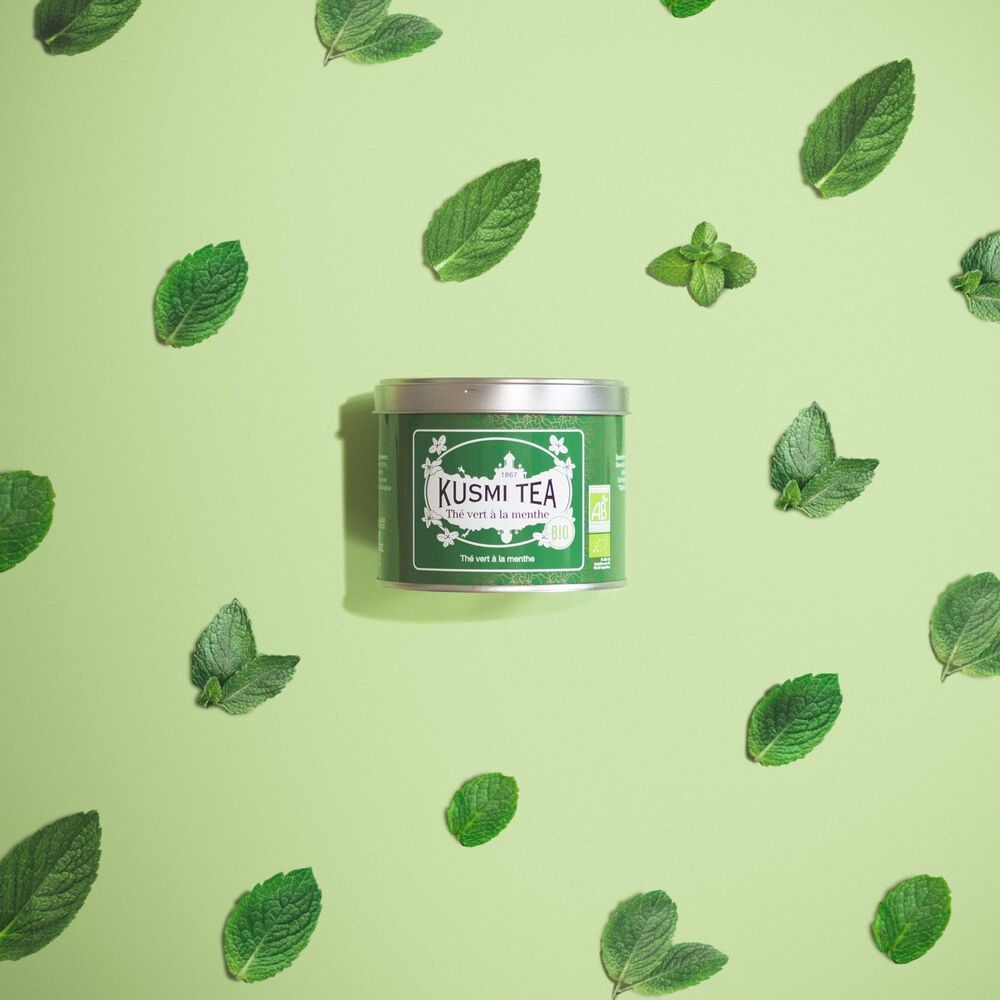 Thé vert à la menthe Bio - Boîte métal - 100gr Kusmi Tea