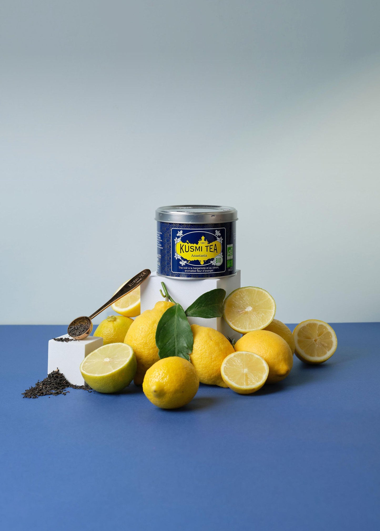 Anastasia Thé noir earl grey bio, citron - Vrac 100g - Kusmi Tea