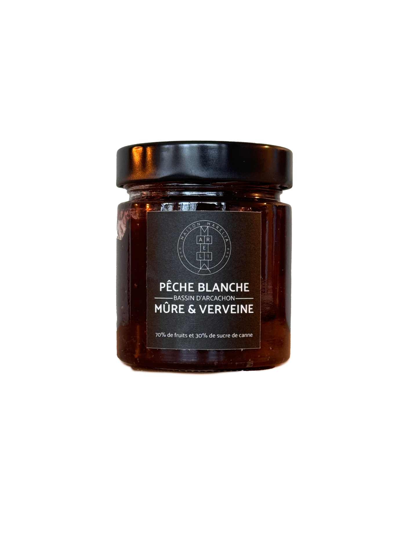 Confiture Pêche blanche Mûre & verveine - 250g