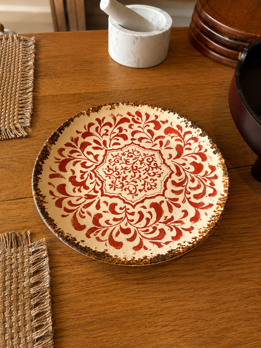 Assiette plate en porcelaine rouge 27cm PALAZZO