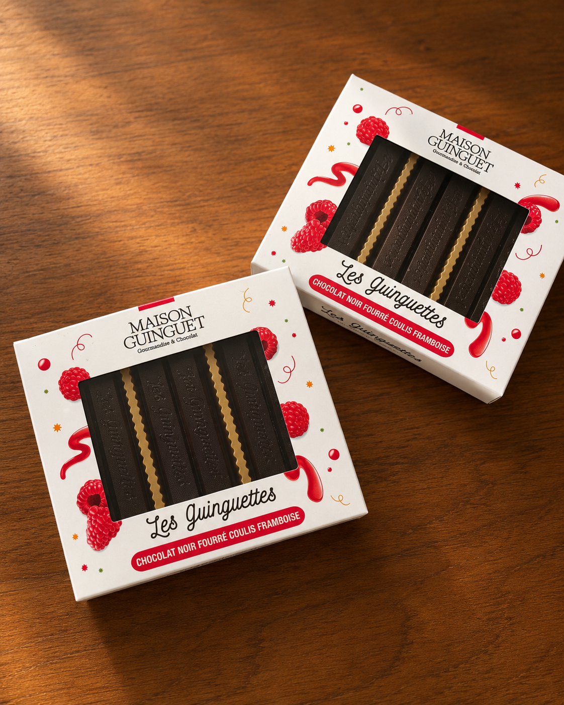 Les Guinguettes Chocolat Noir & Ganache Framboise