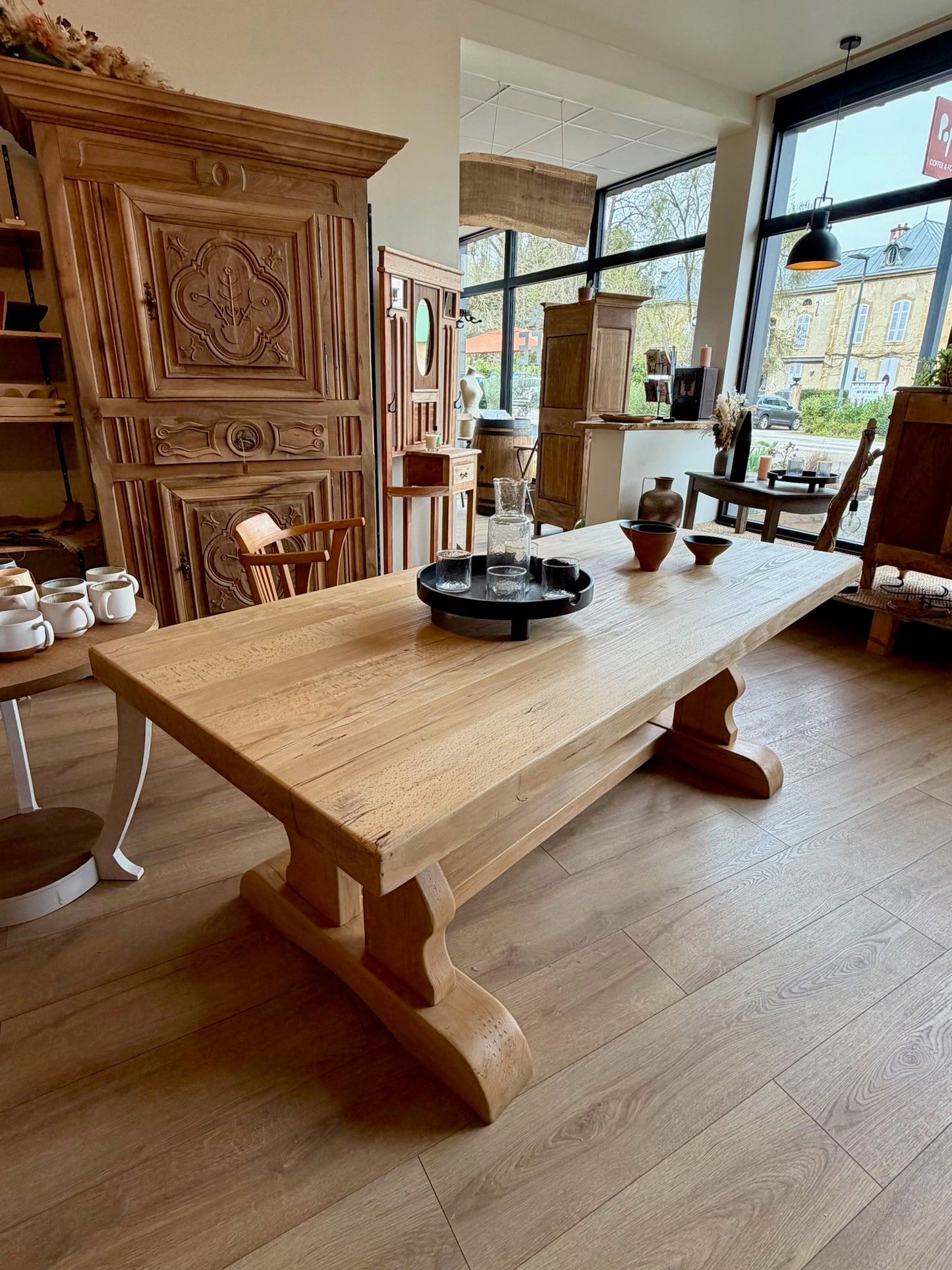 Table de ferme en bois massif « Honorine » (275)