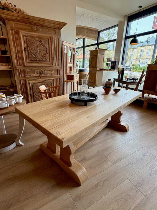 Table de ferme en bois massif « Honorine » (275)