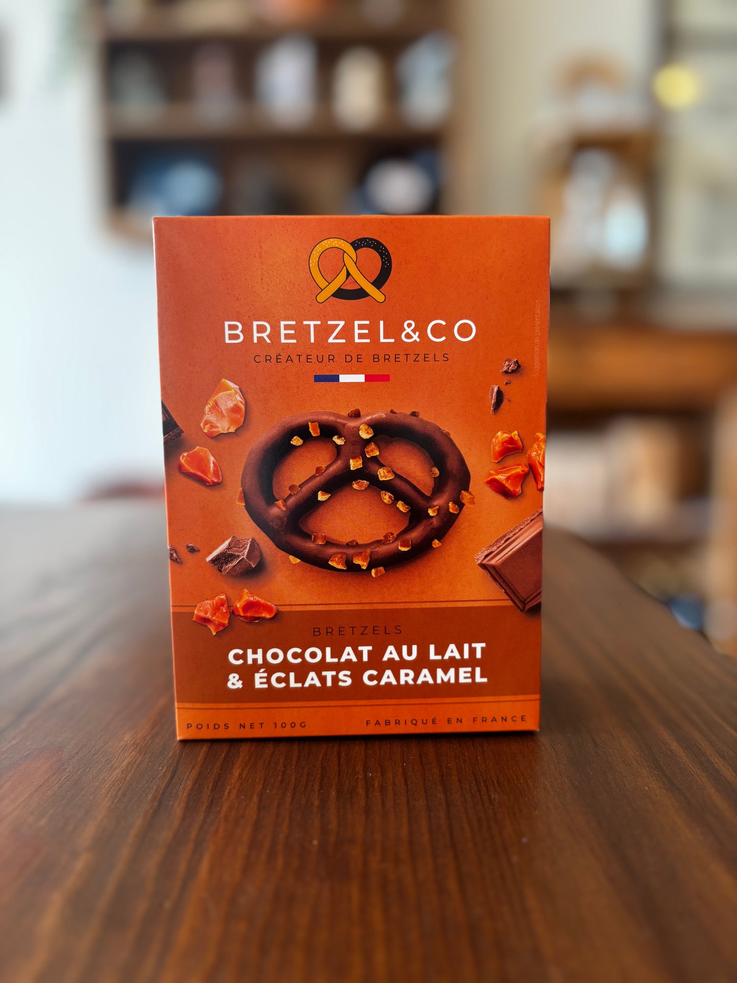 Bretzel chocolat lait - Éclats de Caramel 100g