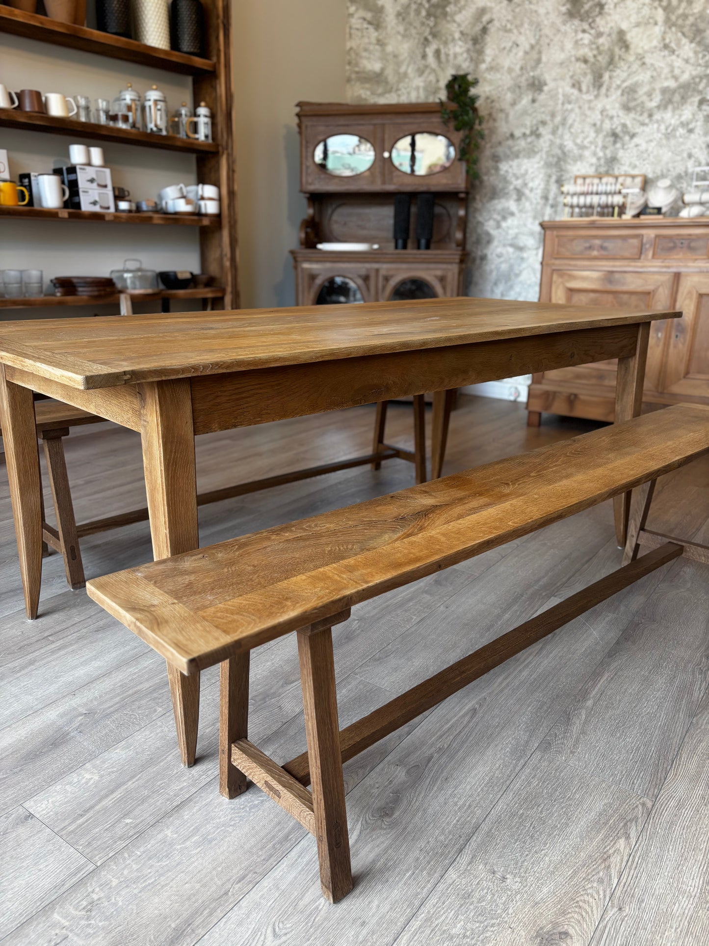 Table de ferme « Sidonie » (298) avec 2 bancs (299)