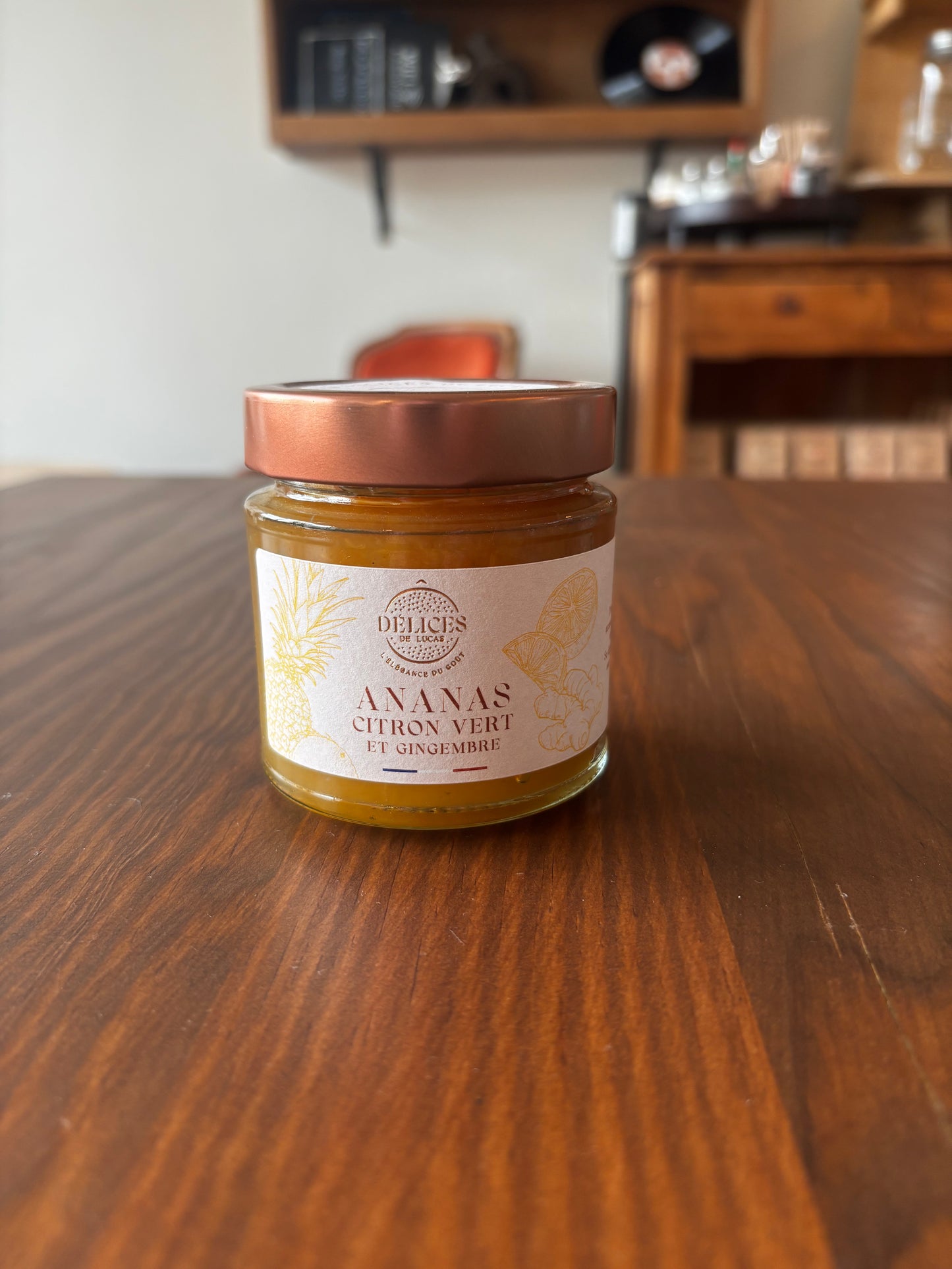 Confiture Ananas, Citron vert & Gingembre 230GR