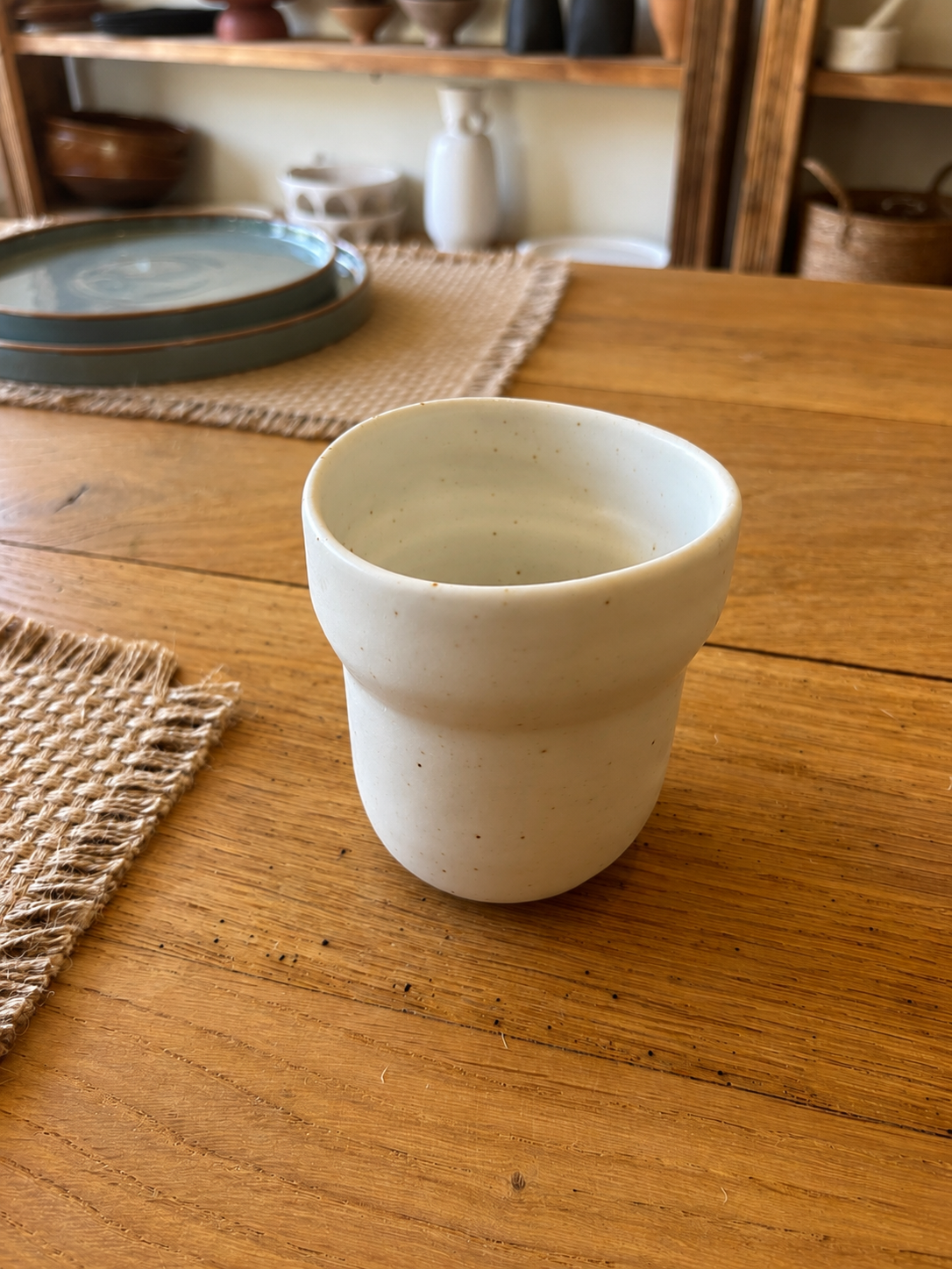 Mug 32cl en porcelaine beige