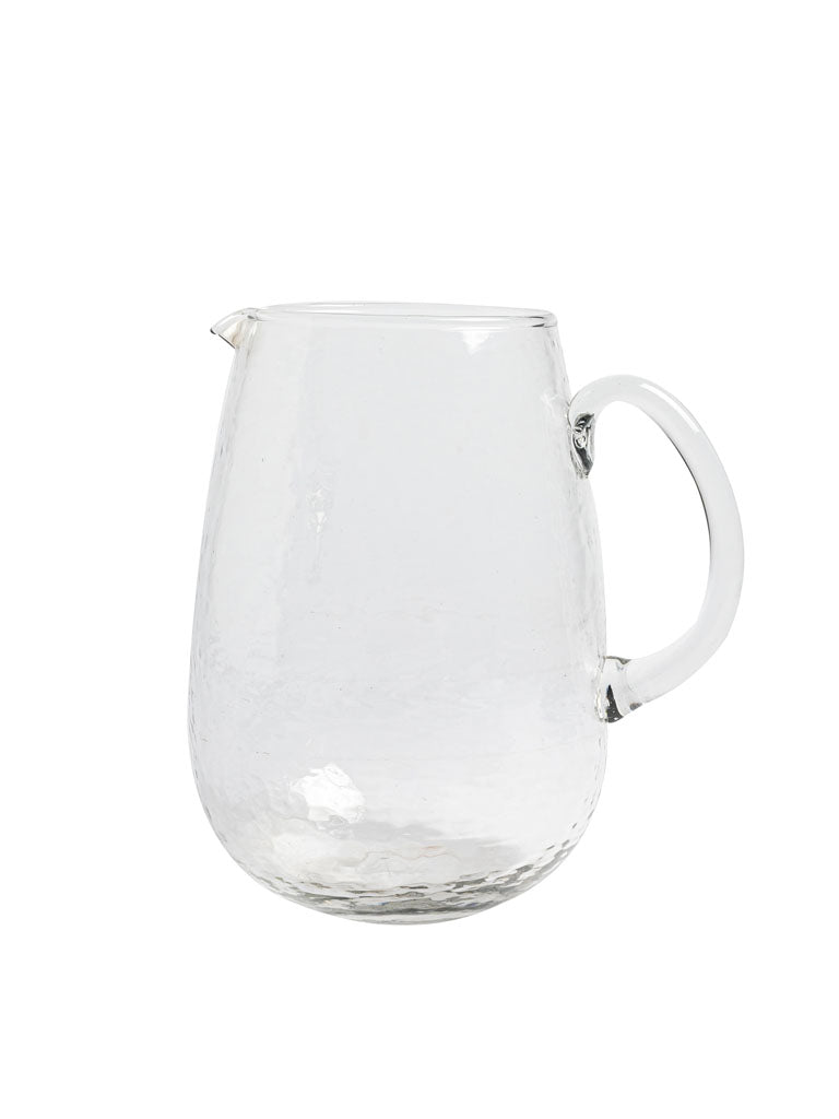 Pichet avec anse Lavandou verre martelé