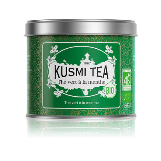 Thé vert à la menthe Bio - Boîte métal - 100gr Kusmi Tea