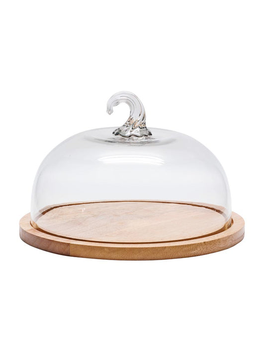 Cloche sur plateau rond Country