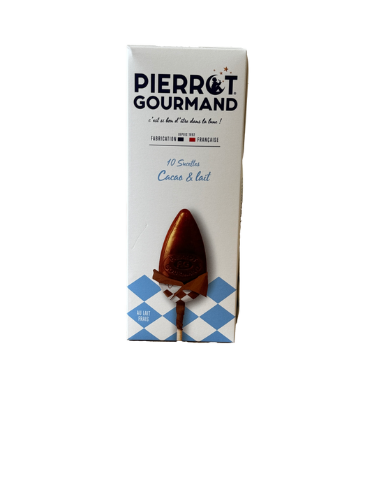 Pierrot Gourmand - Étui 10 sucettes Cacao & lait